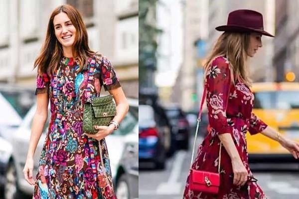 What to wear with a floral dress so as not to look old-fashioned photos and images