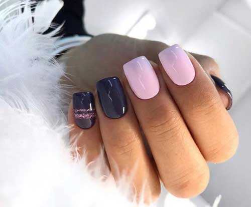 Fashionable pastel palette in manicure spring-summer 2018