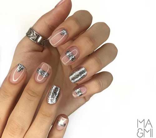 Chrome, rub in. glitter - manicure ideas