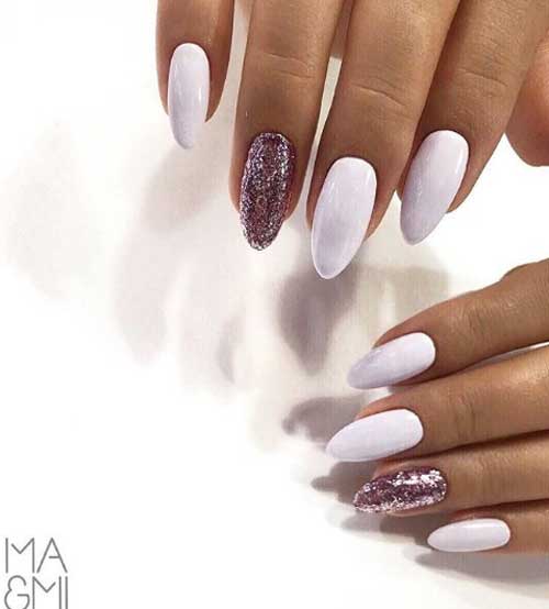 Metallic effect manicure