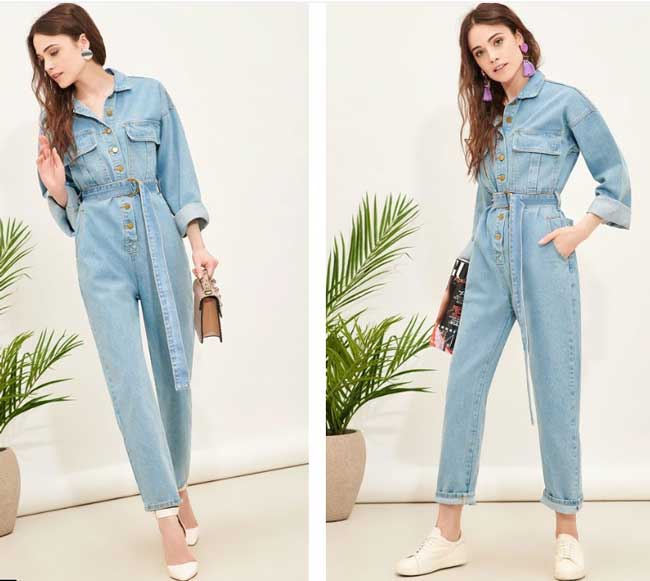 Denim overalls