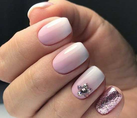 Delicate pink nail design