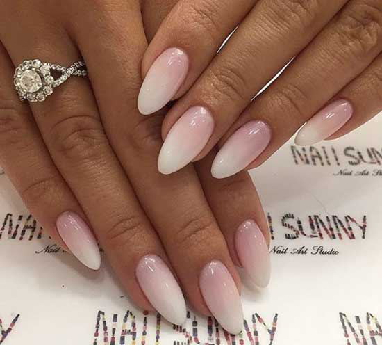 White to pink gradient