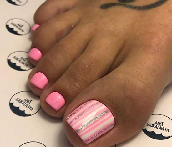 Pink pedicure idea