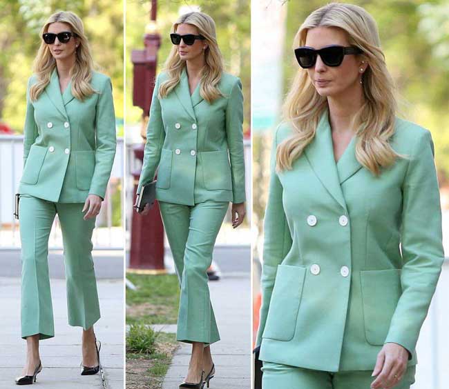 Delicate color trouser suit