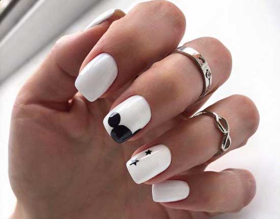 White with pattern