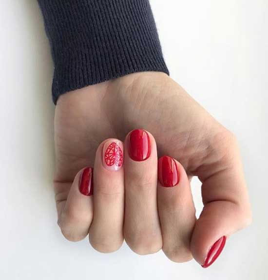 Rouge + dessin coeur