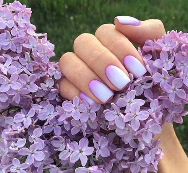 Lilac manicure