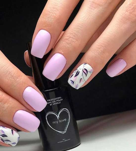 Beaux ongles - manucure lilas