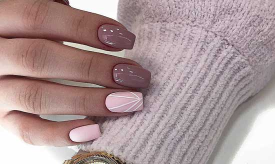 Two shades of pink manicure