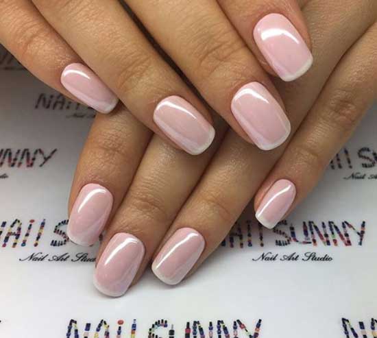 French manicure with rub