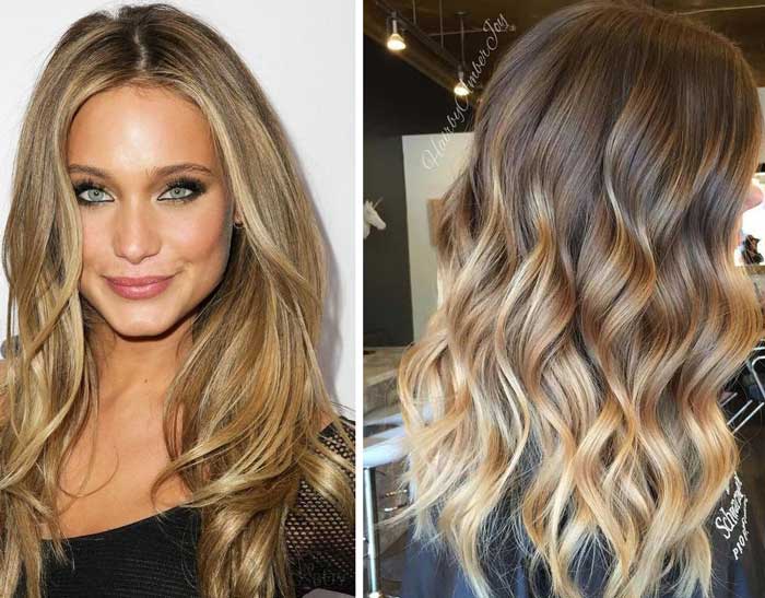 Bronde sombre dans des tons caramel