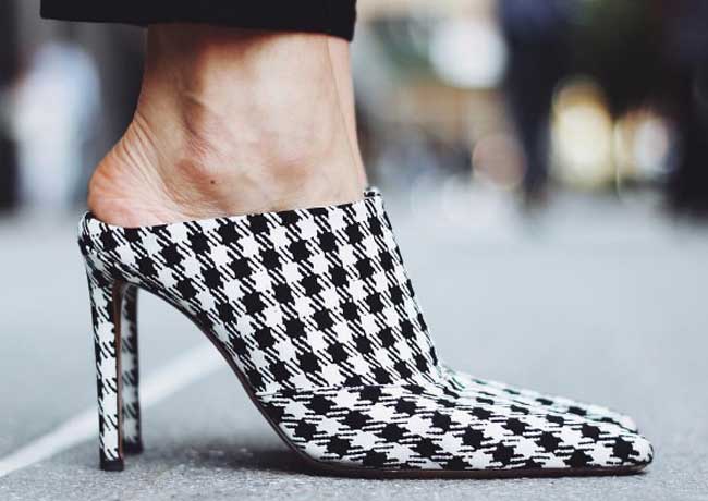 Black and white mules