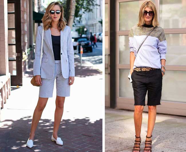 Mini skirt alternative: bermuda shorts for stylish women