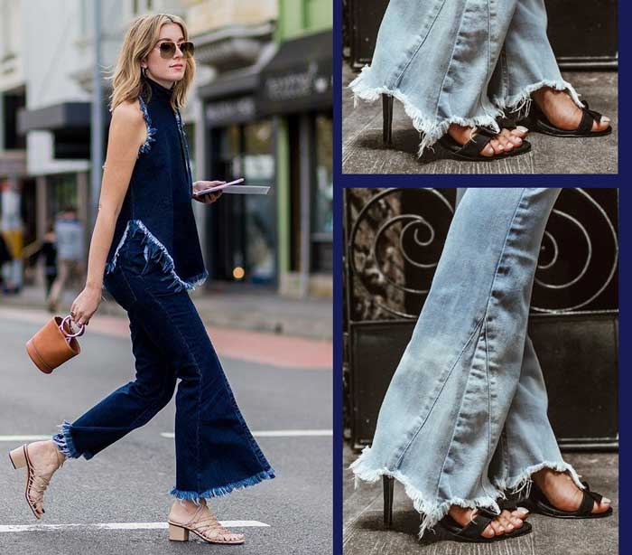 Fringed jeans