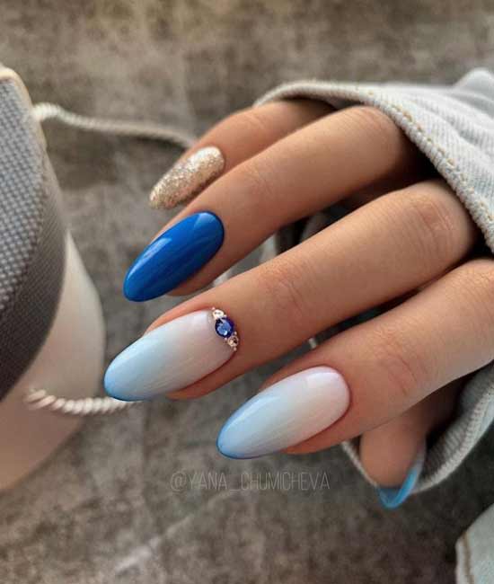 Beautiful contrasting manicure