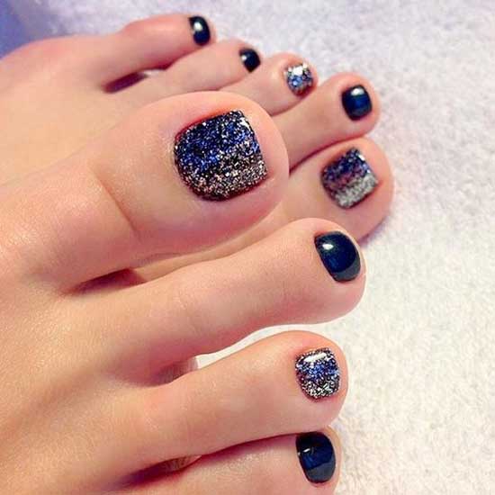 Blue with sequins