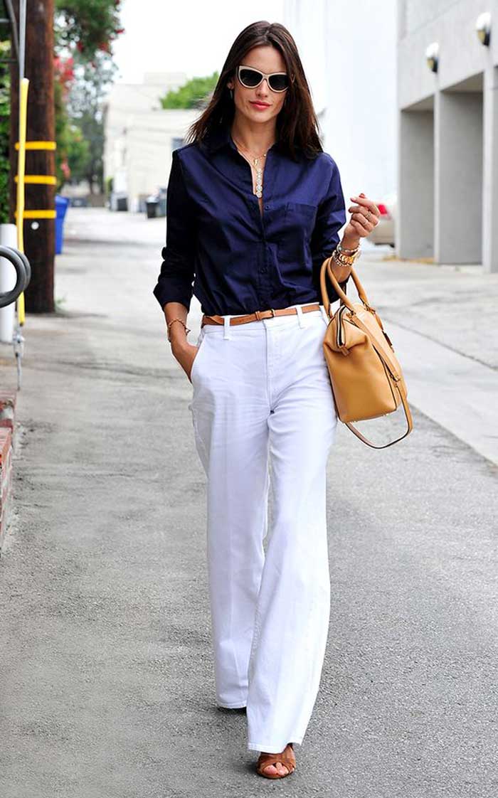 Pantalon blanc - un élément basique de l'été