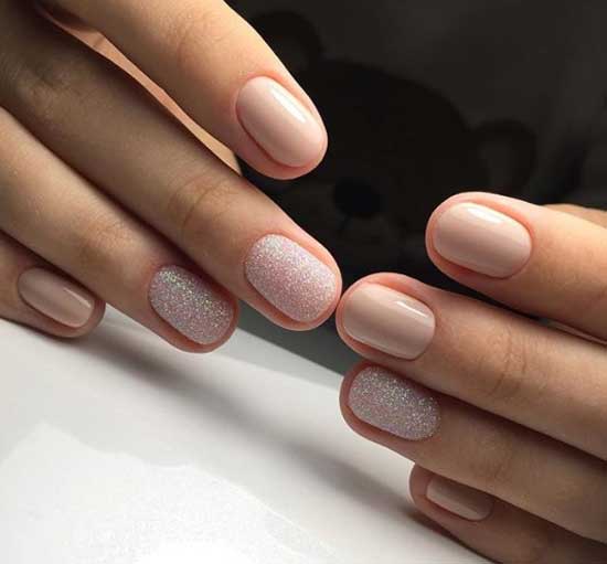 Nude - nail design