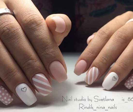 Pale pink manicure for the summer