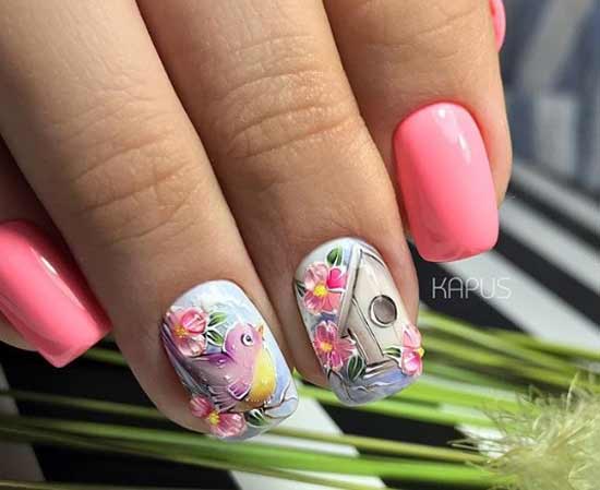 Flora and fauna in nail design