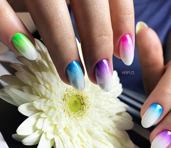 Bright summer manicure