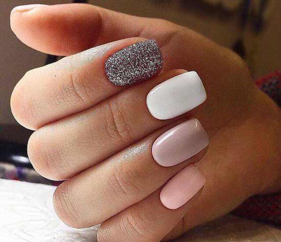 Summer manicure in pastel colors