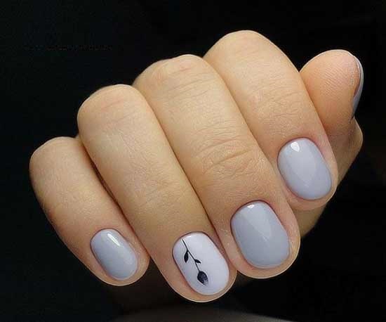 Du gris pour les ongles courts