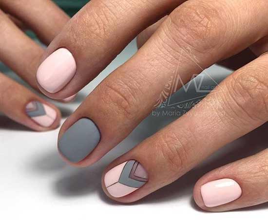 Manicure for short nails an interesting design