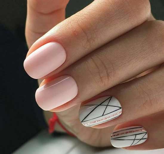 Short nails - beautiful design