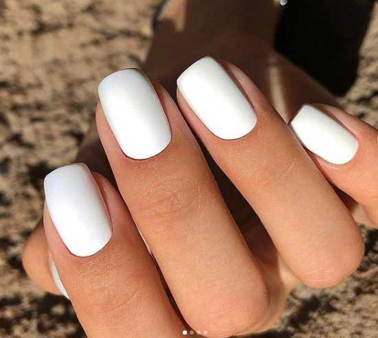 Beautiful matte white manicure