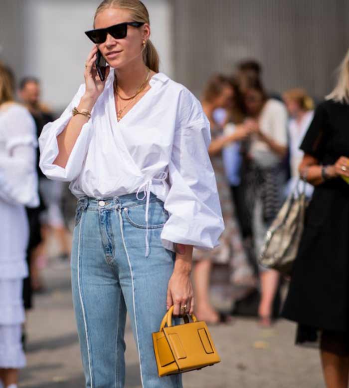 Skinny and white shirt