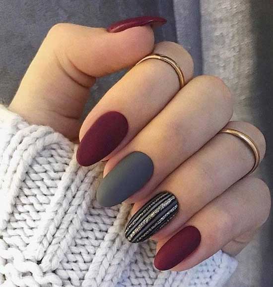 Manicure in dark colors photo