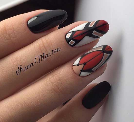 Manicure in black photo