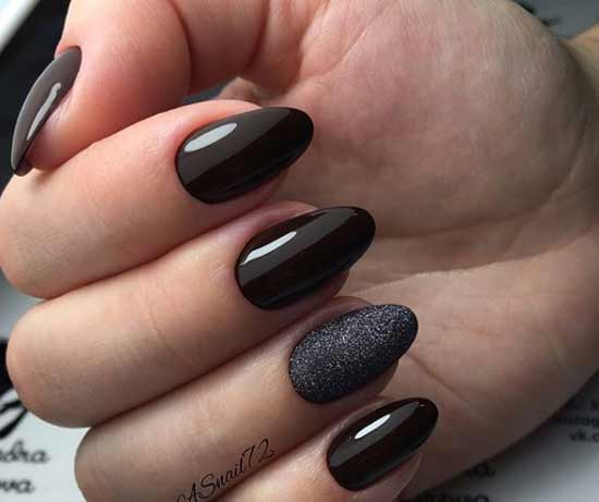 Black + Caviar Nail Design