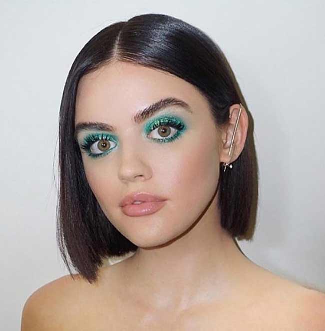 Lucy Hale haircut and hair texture