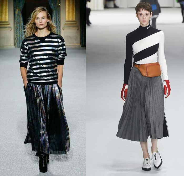 Pleated skirts fall-winter 2018