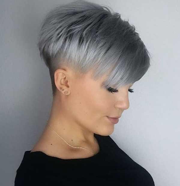 Pixie haircut looks great without styling