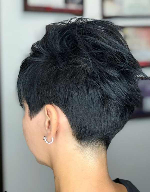 Pixie haircut for dark hair