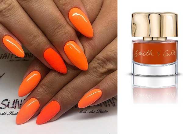 Vernis de couleur orange