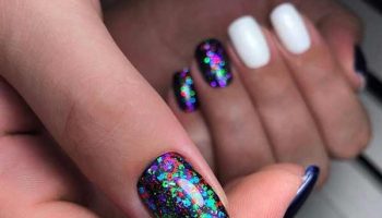 Long-running nail trend - glitter and glitter design ideas