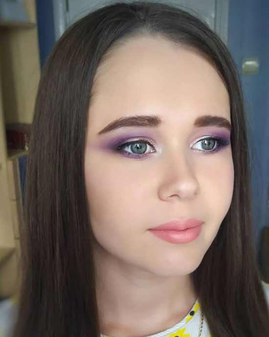 maquillage des yeux violet