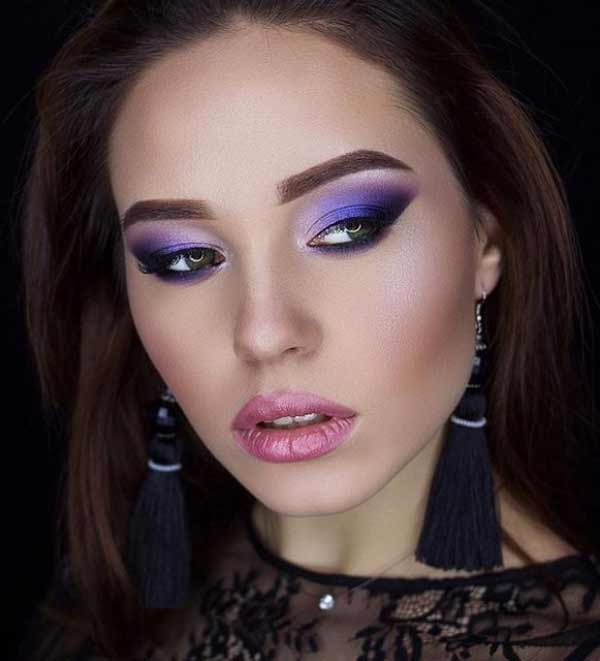 Purple makeup