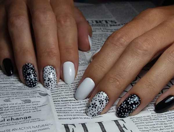 Black and white manicure ideas