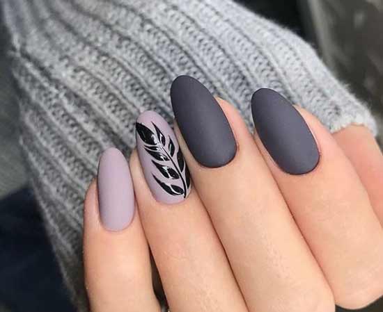 Matte autumn manicure