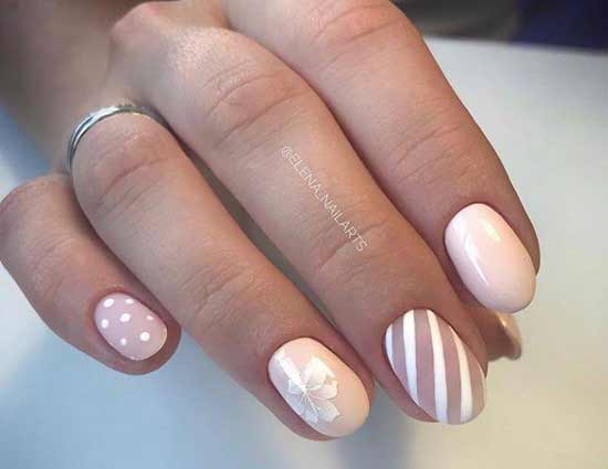 Delicate manicure for autumn