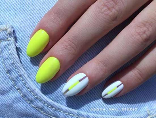 Bright yellow manicure for fall 2018