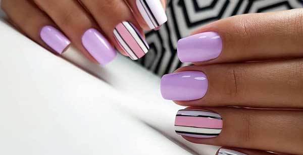 Purple manicure