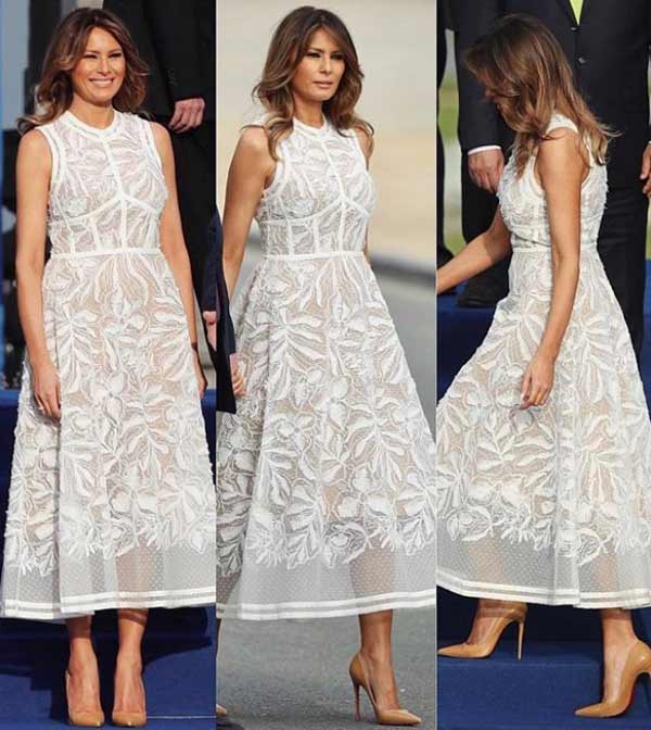 Robe blanche style Melania