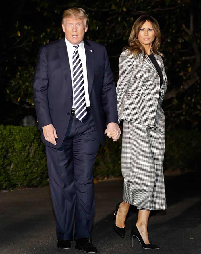 Melania Trump in a pantsuit